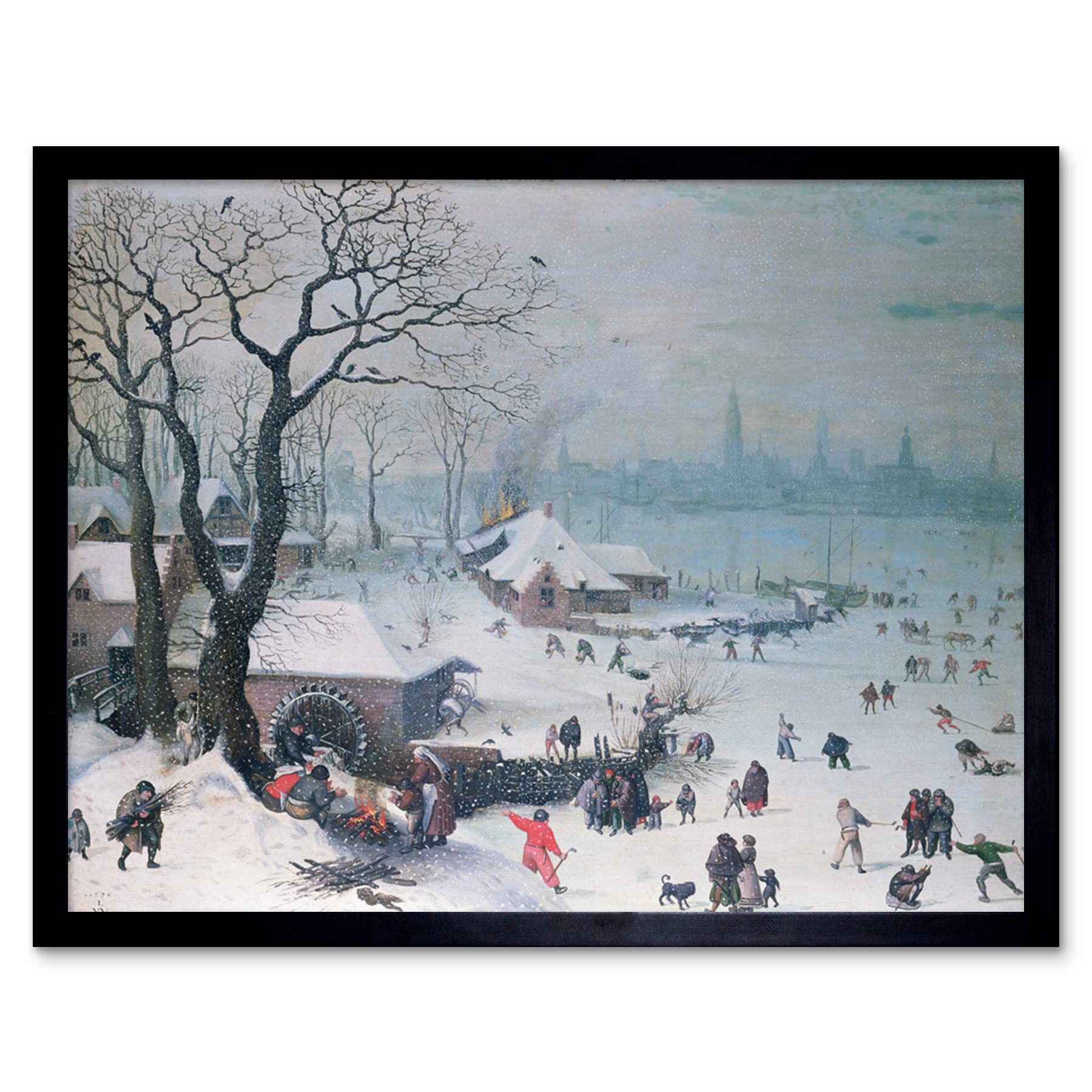 Amazon.com: Lucas Van Valckenborch Winter Landscape Snowfall